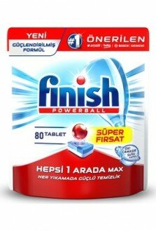 Finish Hepsi 1 Arada Max Oxi Tablet Bulaşık Makinesi Deterjanı 80 Adet