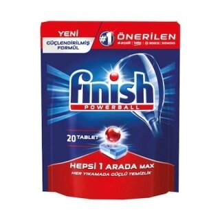 Finish Hepsi 1 Arada Max Tablet Bulaşık Makinesi Deterjanı 20 Adet