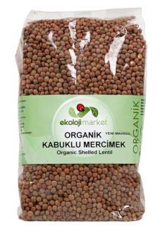 Ekoloji Market Organik Kabuklu Mercimek 500 gr