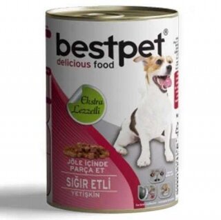 Bestpest Sığır Etli Parça ve Jöleli Yetişkin 415 gr Köpek Maması