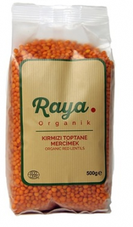 Raya Organik Kırmızı Toptane Mercimek 500 gr