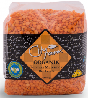 City Farm Organik Kırmızı Mercimek 500 gr