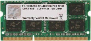 G.Skill Standard 8 GB 1333 MHz DDR3 Ram (F3-10666CL9S-8GBSQ)