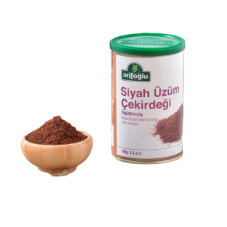 Arifoğlu Siyah Üzüm Çekirdeği Metal Kutu Çay 100 gr