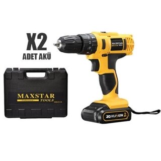 Maxstar 20 V 5 Ah Darbesiz Matkap