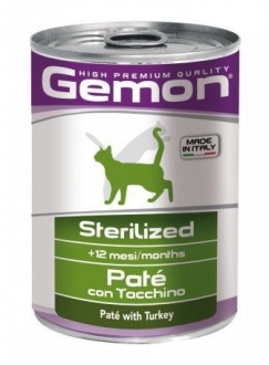 Gemon Kısırlaştırılmış Hindili Pate 415 gr Kedi Maması