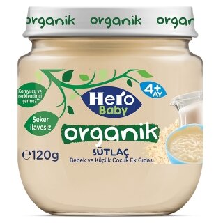 Hero Baby Organik Sütlaç 120 gr Kavanoz Mama