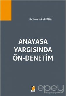 Anayasa Yargısında Ön-Denetim