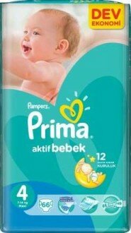 Prima Aktif Bebek 4 Beden Bebek Bezi