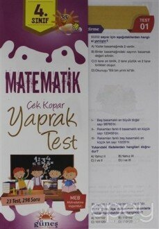 4. Sınıf Matematik Çek Kopar Yaprak Test