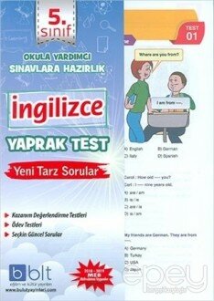 5. Sınıf İngilizce Yaprak Test