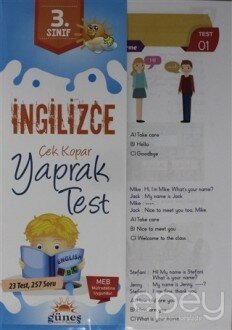 3. Sınıf İngilizce Çek Kopar Yaprak Test