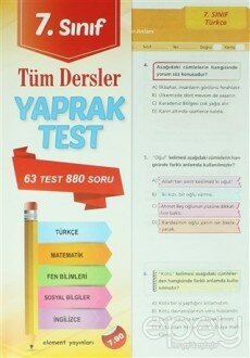 7. Sınıf Tüm Dersler Yaprak Test