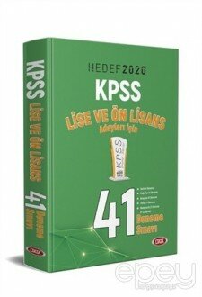 2020 KPSS Lise ve Ön Lisans Adayları İçin 41 Deneme Sınavı