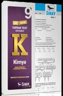 9. Sınıf Kimya Çek Kopar Yaprak Test