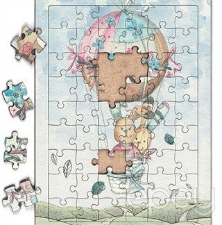 Balonla Seyahat Ahşap Puzzle 54 Parça (LIV-03)