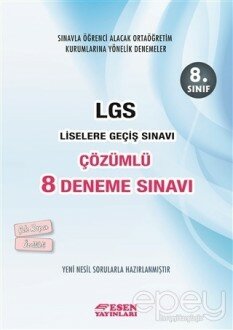 8. Sınıf LGS Çözümlü 8 Deneme Sınavı