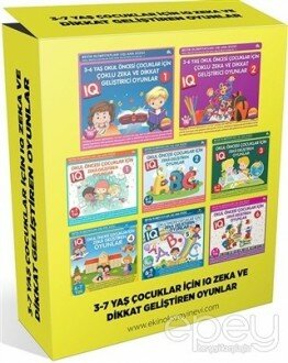 3-7 Yaş Çocuklar İçin IQ Zeka ve Dikkat Geliştiren Oyunlar (8 Kitap Takım)