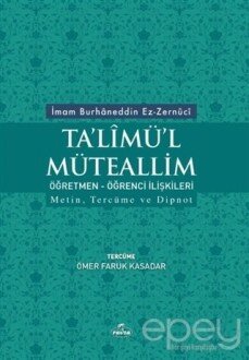 Ta'limü'l Müteallim Öğretmen - Öğrenci İlişkileri