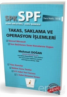 SPK - SPF Takas, Saklama ve Operasyon İşlemleri Konu Anlatımlı Soru Bankası