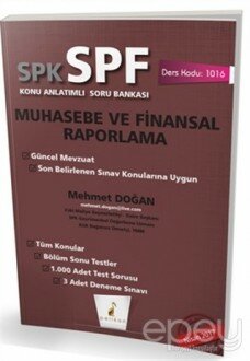 SPK - SPF Muhasebe ve Finansal Raporlama Konu Anlatımlı Soru Bankası