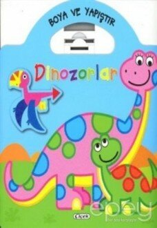 Boyama ve Yapıştır Dinozorlar (Mavi)