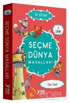 1. Sınıf Seçme Dünya Masalları Düz Yazılı - 10 Kitap Kitap