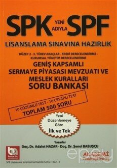 SPK Yeni Adıyla SPF Lisanslama Sınavına Hazırlık Düzey 2 - 3, Türev Araçlar - Kredi Derecelendirme - Kurumsal Yönetim Derecelendirme