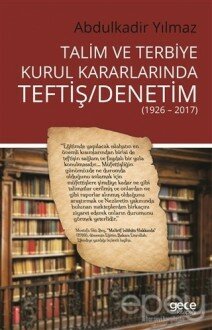 Talim ve Terbiye Kurul Kararlarında Teftiş - Denetim