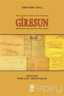 Müdafaa-i Hukuk ve İstiklal Harbi Tarihlerinde Giresun