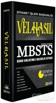 2019 Velhasıl MBSTS Konu Anlatımlı Hazırlık Kitabı