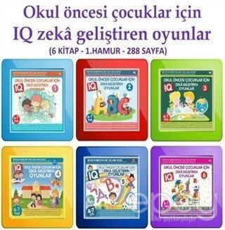 Okul Öncesi Çocuklar İçin IQ Zeka Geliştiren Oyunlar (6 kitap)