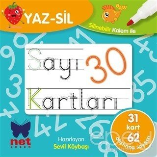 Yaz-Sil Sayı Kartları