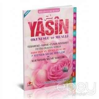 Yasin Okunuşlu ve Mealli Bilgisayar Hatlı Sureler Pembe Orta Boy (Yasin-028)