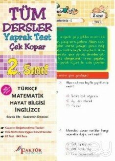 2. Sınıf Tüm Dersler Yaprak Test Çek Kopar