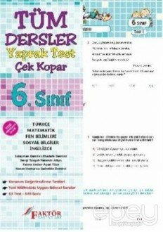 6. Sınıf Tüm Dersler Yaprak Test Çek Kopar