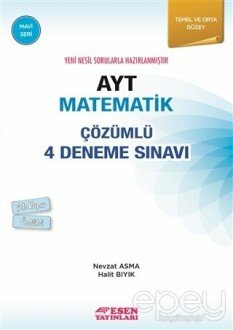 AYT Matematik Çözümlü 4 Deneme Sınavı - Mavi Seri