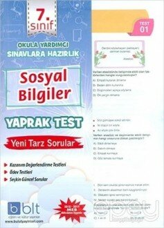 7. Sınıf Sosyal Bilgiler Yaprak Test