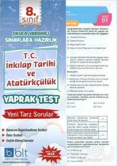 8. Sınıf T.C inkilap Tarihi ve Atatürkçülük Yaprak Test