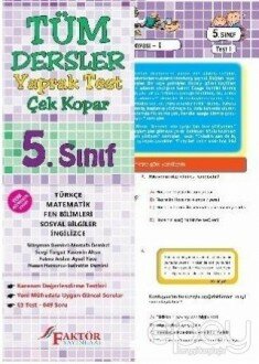 5. Sınıf Tüm Dersler Yaprak Test Çek Kopar