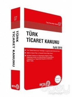 Türk Ticaret Kanunu Eylül 2019