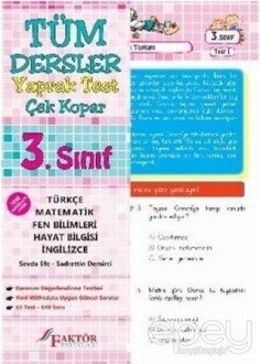 3. Sınıf Tüm Dersler Yaprak Test Çek Kopar