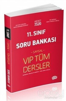 11. Sınıf Sayısal VIP Tüm Dersler Soru Bankası 2020