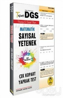 DGS Matematik Sayısal Yetenek Yaprak Test 2020