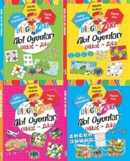 Bilgin Zeki ile Akıl Oyunları Dikkat Zeka - 4 Kitap Takım