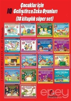 Çocuklar İçin IQ Geliştiren Zeka Oyunları (18 Kitaplık Süper Set)