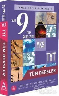 YKS TYT Tüm Dersler Son 9 Yılın Soruları ve Ayrıntılı Çözümleri 2010-2018