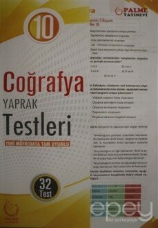 10. Sınıf Coğrafya Yaprak Testleri