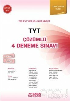 TYT Çözümlü 4 Deneme Sınavı - Kırmızı Seri