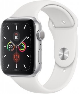 Apple Watch Series 5 (44mm) Gümüş Rengi Alüminyum Kasa ve Spor Kordon (44 mm)